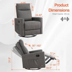 Bellemave Manual Recliner Chair Winback Single Sofa - Bellemave