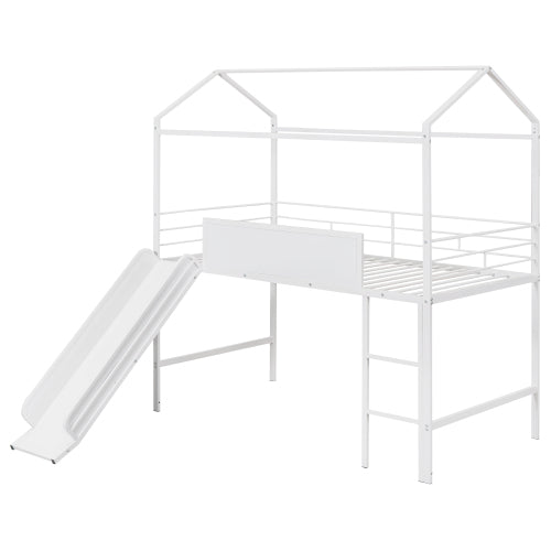 Bellemave Metal House Bed With Slide - Bellemave