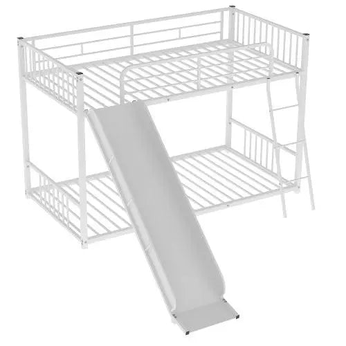 Bellemave® Metal Twin Size Bunk Bed with Slide - Bellemave