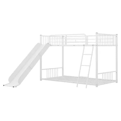 Bellemave® Metal Twin Size Bunk Bed with Slide - Bellemave