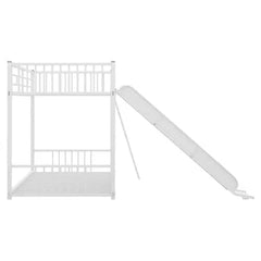 Bellemave® Metal Twin Size Bunk Bed with Slide - Bellemave
