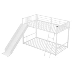 Bellemave® Metal Twin Size Bunk Bed with Slide - Bellemave