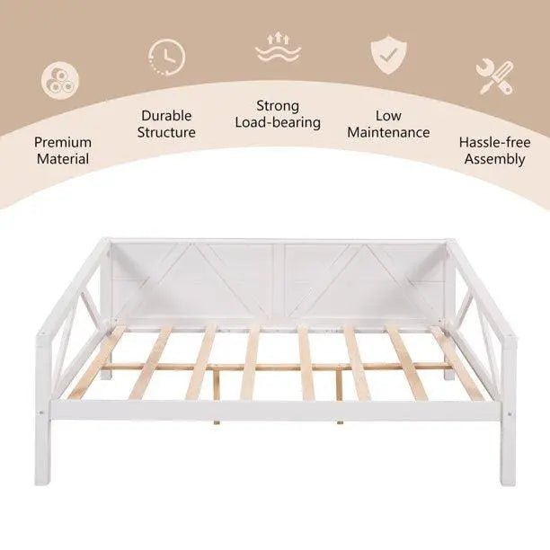 Bellemave® Minimalism Style Wood Daybed with Support - Bellemave