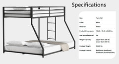 Bellemave Minimalism Twin Over Full Metal Bunk Bed - Bellemave