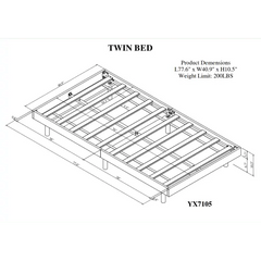 Bellemave Modern Design Twin Size Floating Platform Bed Frame - Bellemave