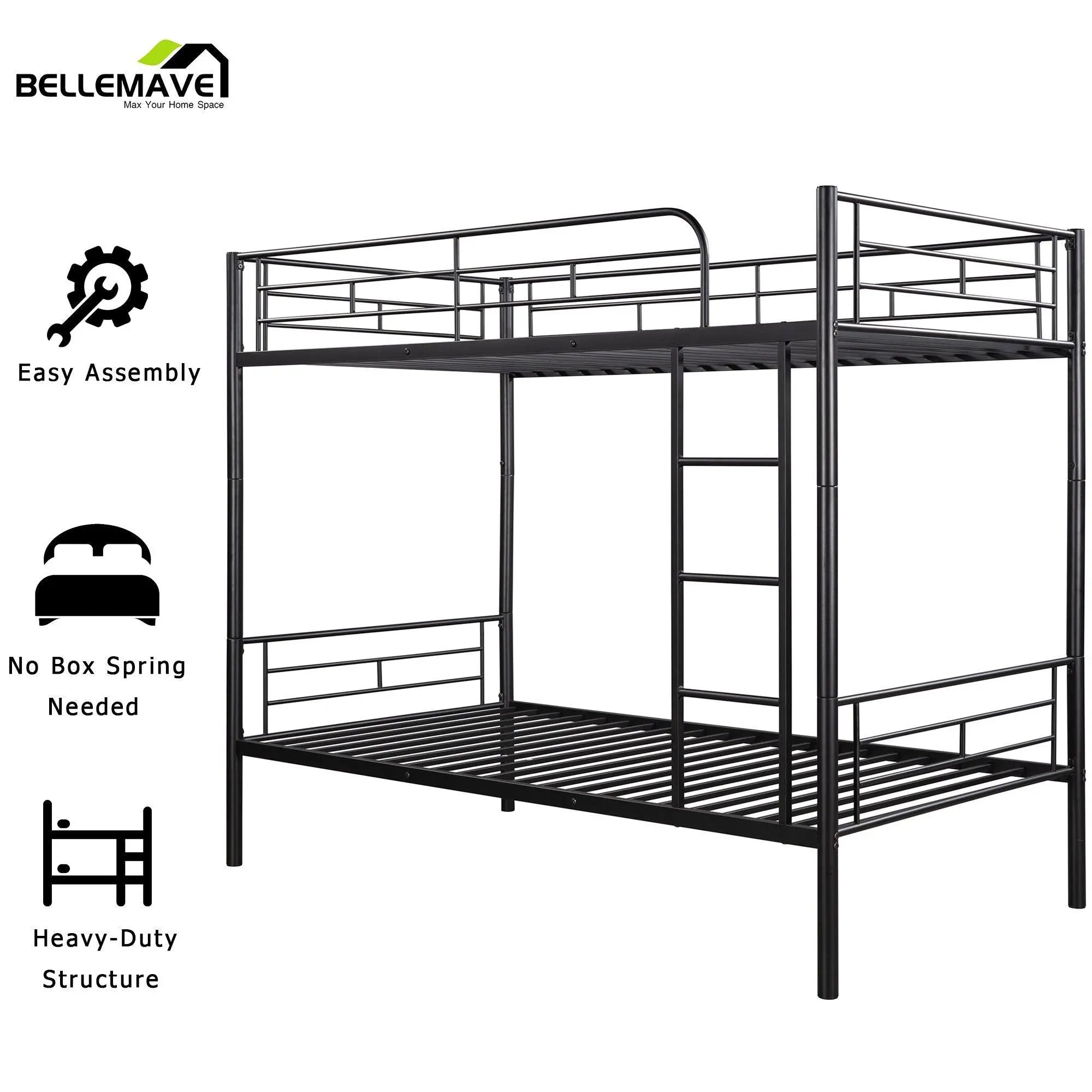 Bellemave® Modern Metal Bunk Bed - Bellemave