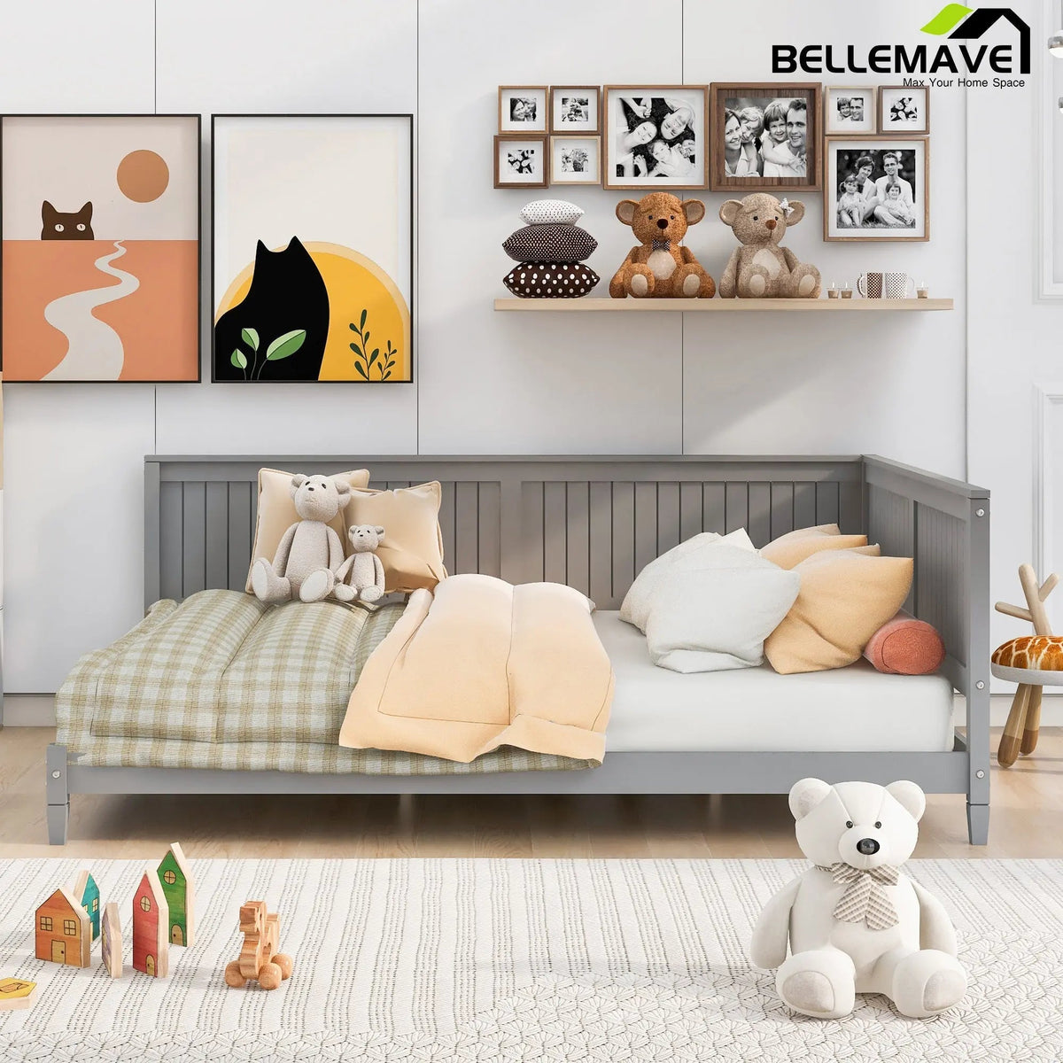 Bellemave® Modern Minimalism Wooded Daybed - Bellemave