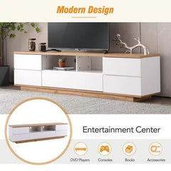 Bellemave® Modern TV stand for TVs up to 80'' , Media Console with Multi - Functional Storage - Bellemave