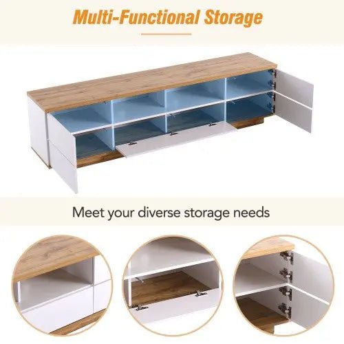 Bellemave® Modern TV stand for TVs up to 80'' , Media Console with Multi - Functional Storage - Bellemave