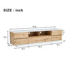 Bellemave Modern TV stand for TVs up to 80'' , Media Console with Multi-Functional Storage - Bellemave