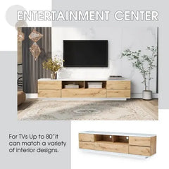 Bellemave Modern TV stand for TVs up to 80'' , Media Console with Multi-Functional Storage - Bellemave