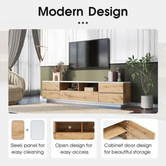 Bellemave Modern TV stand for TVs up to 80'' , Media Console with Multi-Functional Storage - Bellemave