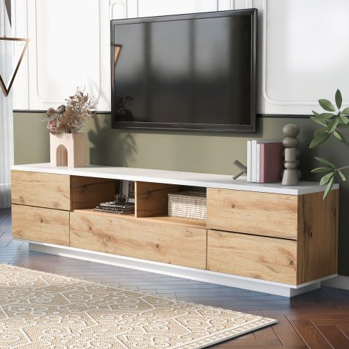 Bellemave Modern TV stand for TVs up to 80'' , Media Console with Multi-Functional Storage - Bellemave