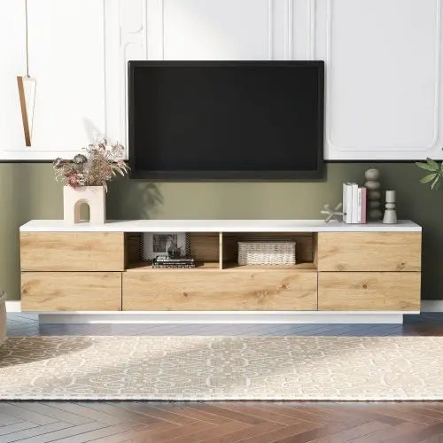 Bellemave Modern TV stand for TVs up to 80'' , Media Console with Multi-Functional Storage - Bellemave