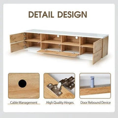 Bellemave® Modern TV stand for TVs up to 80'' , Media Console with Multi - Functional Storage - Bellemave