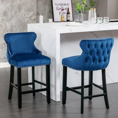 Bellemave® Modern Velvet upholstered bar Chair (2 - piece set) - Bellemave