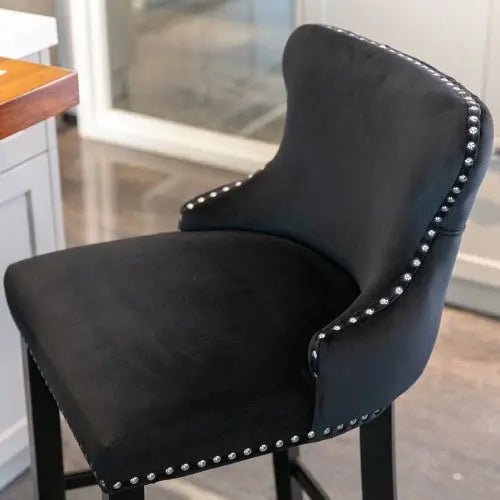 Bellemave® Modern Velvet upholstered bar Chair (2 - piece set) - Bellemave