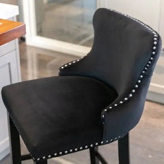 Bellemave® Modern Velvet upholstered bar Chair (2 - piece set) - Bellemave