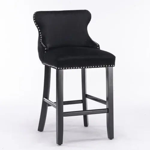 Bellemave® Modern Velvet upholstered bar Chair (2 - piece set) - Bellemave