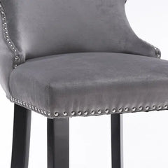 Bellemave Modern Velvet upholstered bar Chair (4-piece set) - Bellemave