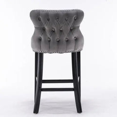 Bellemave® Modern Velvet upholstered bar Chair (4 - piece set) - Bellemave