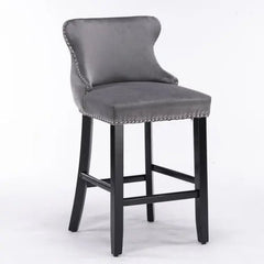 Bellemave® Modern Velvet upholstered bar Chair (4 - piece set) - Bellemave