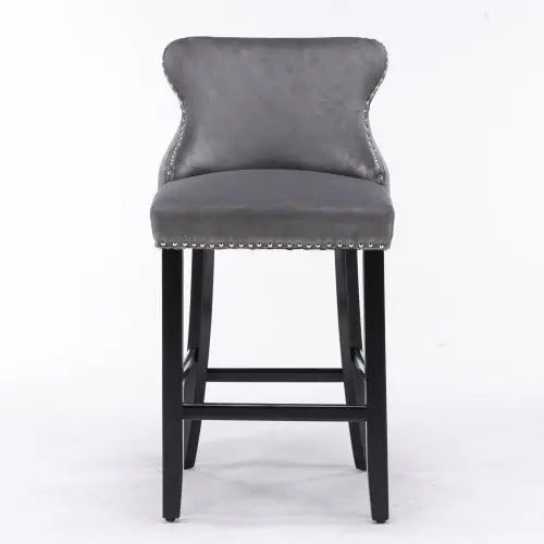 Bellemave® Modern Velvet upholstered bar Chair (4 - piece set) - Bellemave