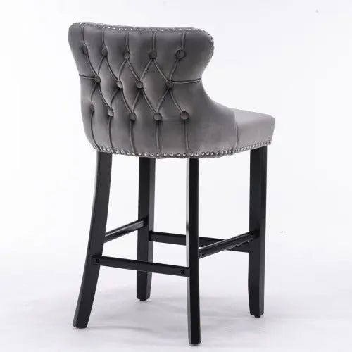 Bellemave® Modern Velvet upholstered bar Chair (4 - piece set) - Bellemave