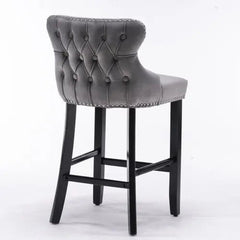 Bellemave® Modern Velvet upholstered bar Chair (4 - piece set) - Bellemave