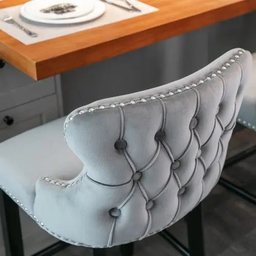 Bellemave Modern Velvet upholstered bar Chair (4-piece set) - Bellemave