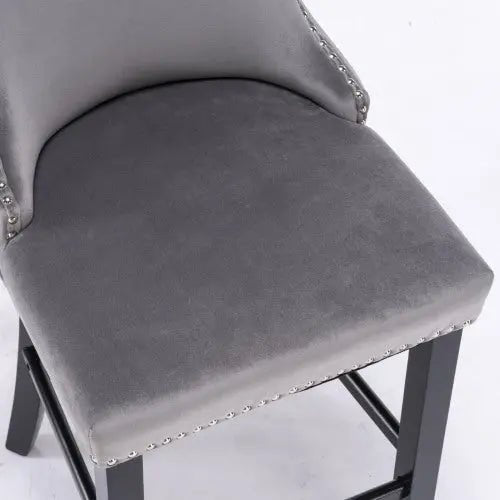 Bellemave® Modern Velvet upholstered bar Chair (4 - piece set) - Bellemave