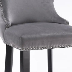 Bellemave® Modern Velvet upholstered bar Chair (4 - piece set) - Bellemave