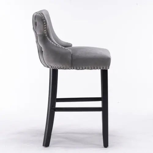 Bellemave® Modern Velvet upholstered bar Chair (4 - piece set) - Bellemave