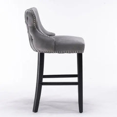 Bellemave® Modern Velvet upholstered bar Chair (4 - piece set) - Bellemave