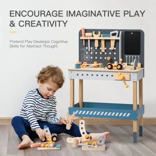 Bellemave Modern Wooden Workbench with Blackboard for Kids（Free shipping） - Bellemave