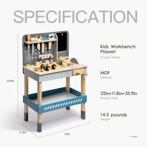 Bellemave Modern Wooden Workbench with Blackboard for Kids（Free shipping） - Bellemave