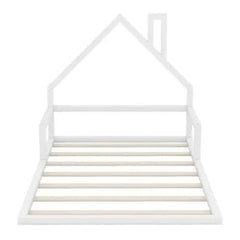 Bellemave® Montessori Wooden Floor Bed with House Shaped Headboard - Bellemave