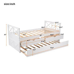 Bellemave Multi-Functional Daybed with Drawers and Trundle - Bellemave