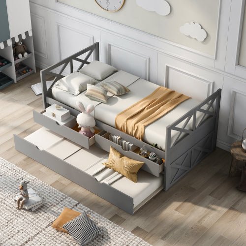 Bellemave Multi-Functional Daybed with Drawers and Trundle - Bellemave