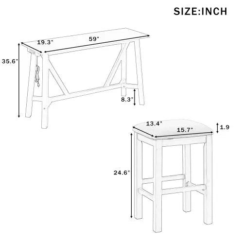 Bellemave Multifunctional home kitchen table set - Bellemave