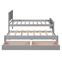 Bellemave Platform Bed with Trundle and Drawers - Bellemave