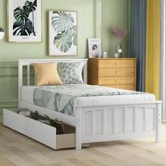 Bellemave Platform Bed with Two Drawers - Bellemave