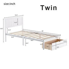 Bellemave® Platform Bed with Under - Bed Drawers - Bellemave