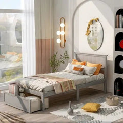 Bellemave® Platform Bed with Under - Bed Drawers - Bellemave