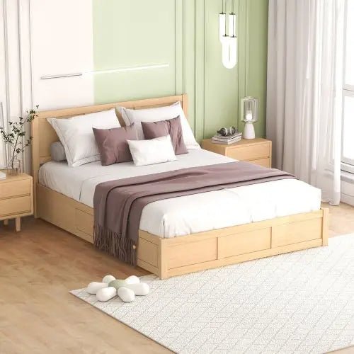Bellemave® Platform Bed with Underneath Storage and 2 Drawers - Bellemave