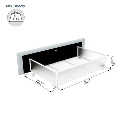 Bellemave® Queen Size Lvory Upholstered Platform Bed with 4 Drawers - Bellemave