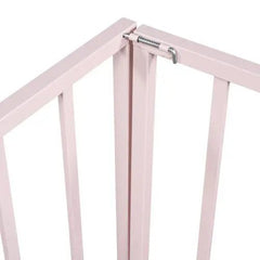 Bellemave® Queen Size Metal Floor Bed with Fence and Door - Bellemave