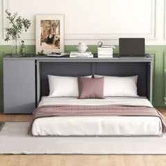 Bellemave® Queen Size Murphy Bed with Rotable Desk - Bellemave
