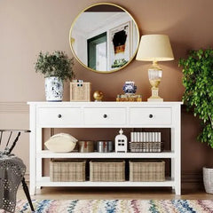 Bellemave® Retro Design Console Table(Antique White) - Bellemave