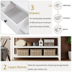 Bellemave® Retro Design Console Table(Antique White) - Bellemave